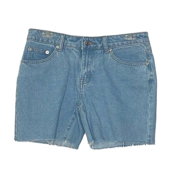 Edikted Light Blue Jean Shorts - Picture 7 of 7